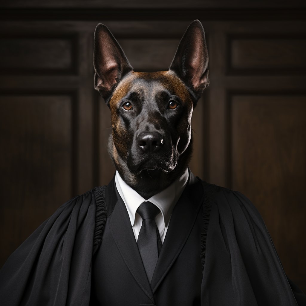 Juridical Leadership Custom Dog Portrait Canvas Art