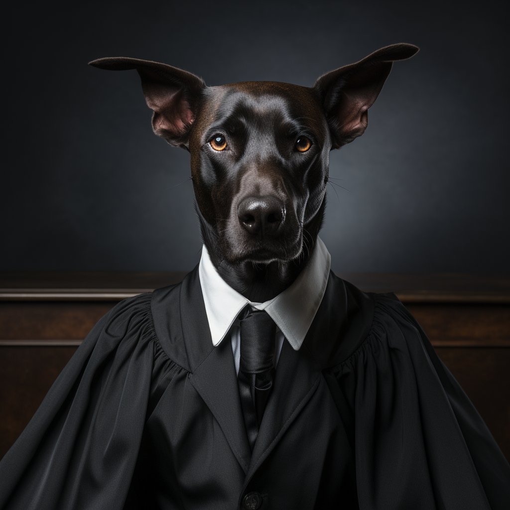 Chief Magistrate'S Gaze Boxer Dog Portrait Artwork