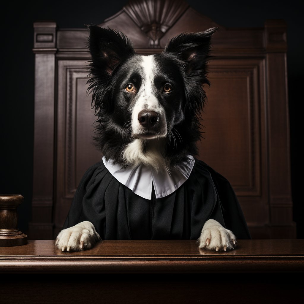 Judicial Excellence Pics Personalized Dog Portrait Canvas Wall Art