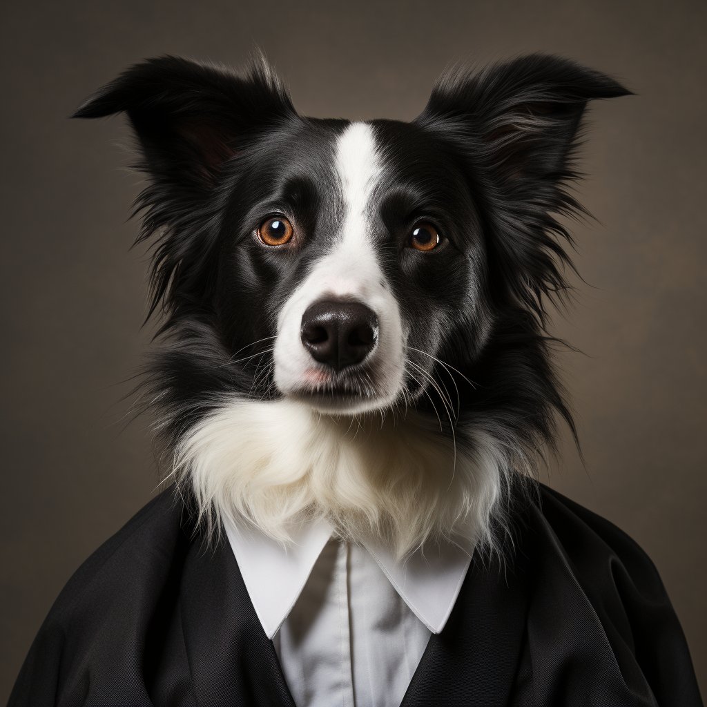 Chief Justice'S Focus Custom Dog Portrait Art Prints