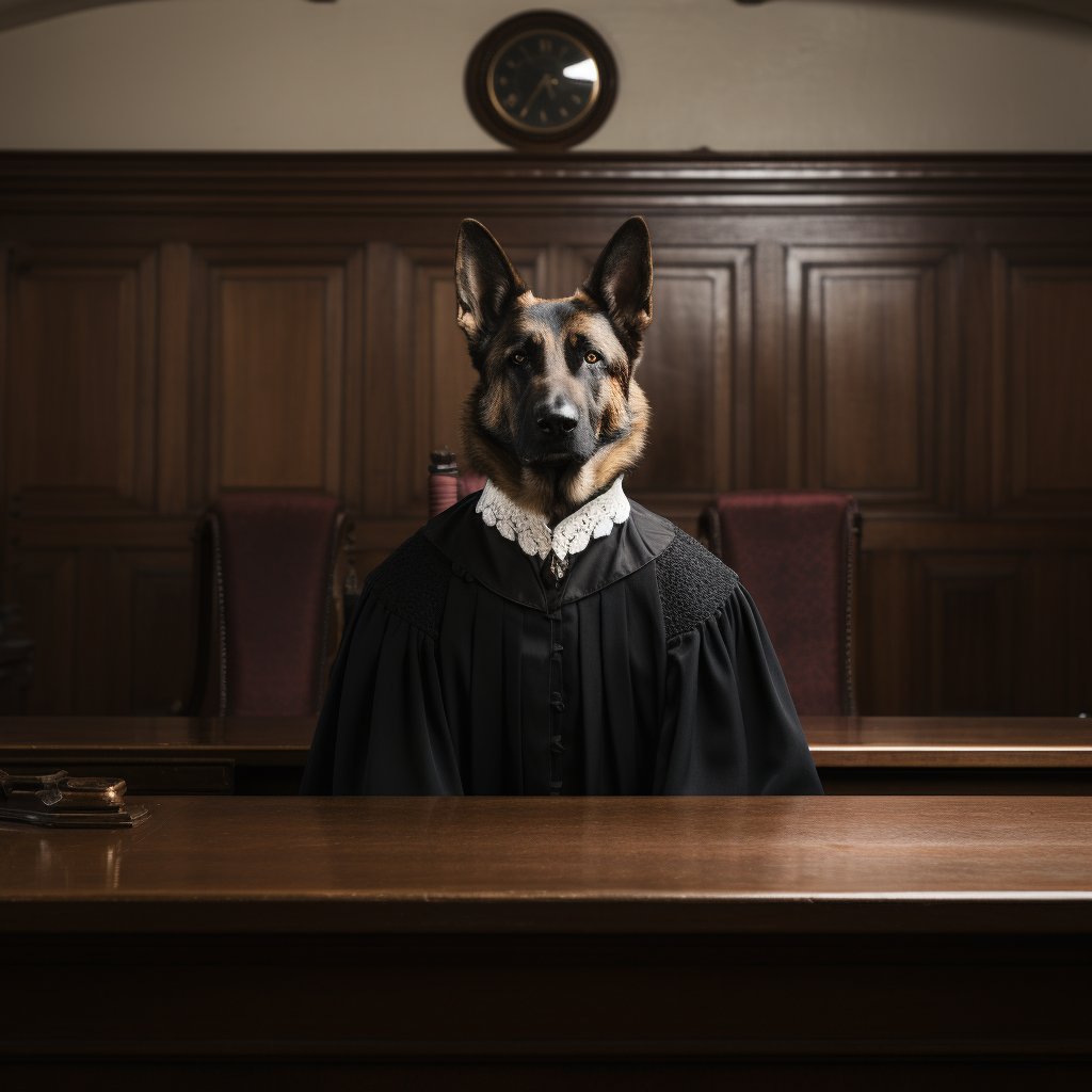 Courtroom Wisdom Captured Hunting Dog Canvas Prints