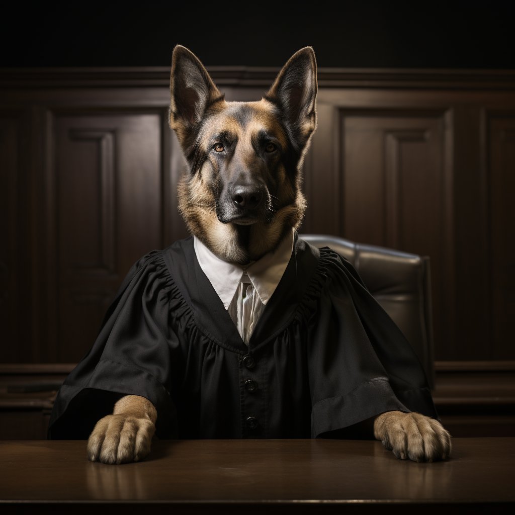 Judge'S Ethical Presence Cute Dog Canvas Prints