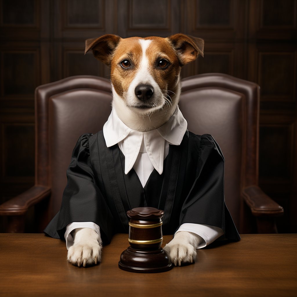 Honorable Justice'S Wisdom Puppy Dog Canvas Prints