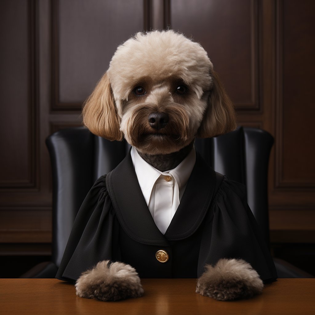Courtroom Wisdom Displayed Funny Dog Canvas Images