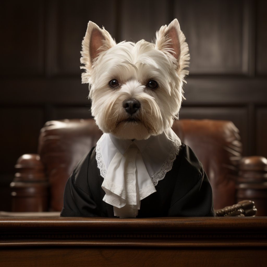 Honorable Judges Cute Dog Puppy Canvas Images
