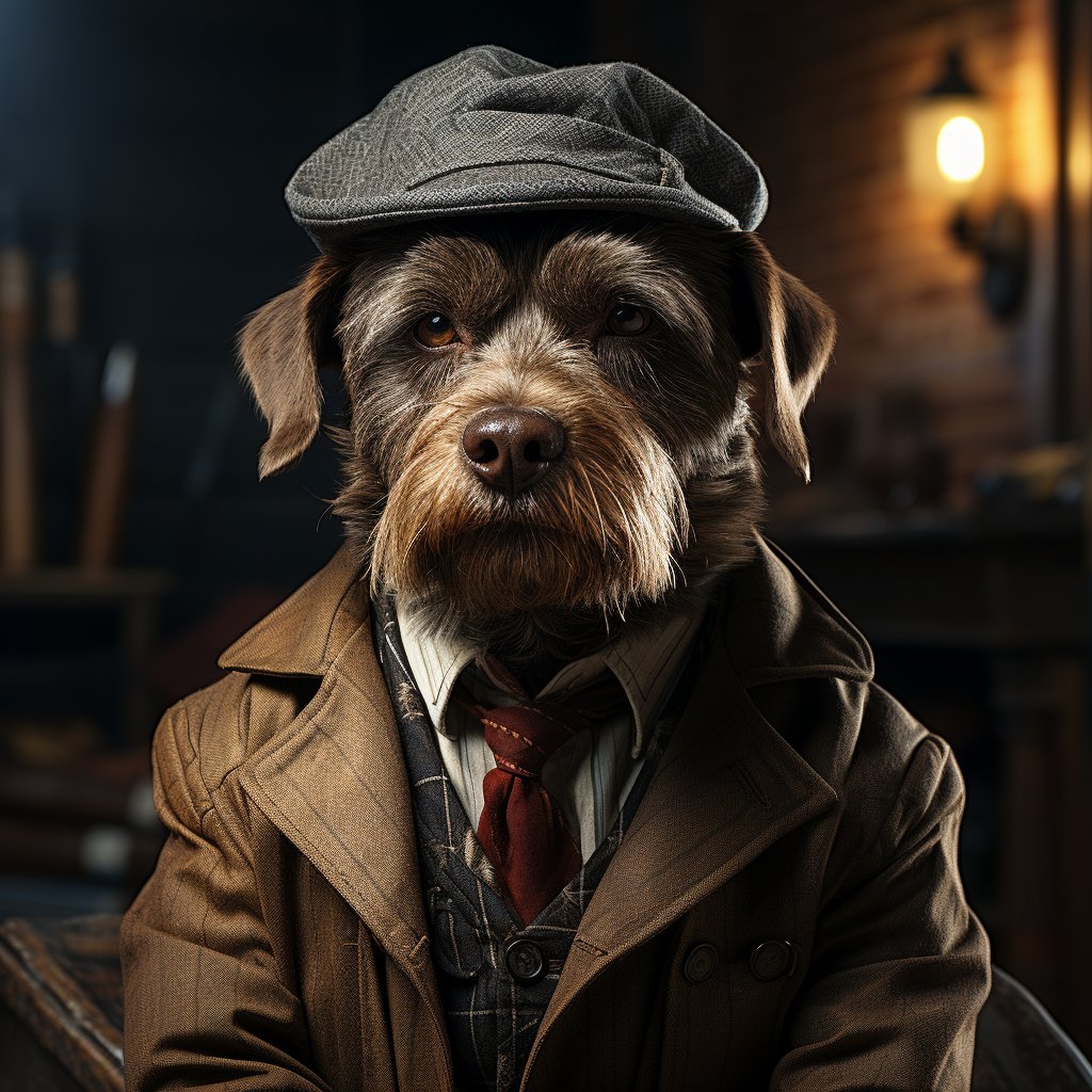 A Picture Of A Detective Dog Doll Canvas Images