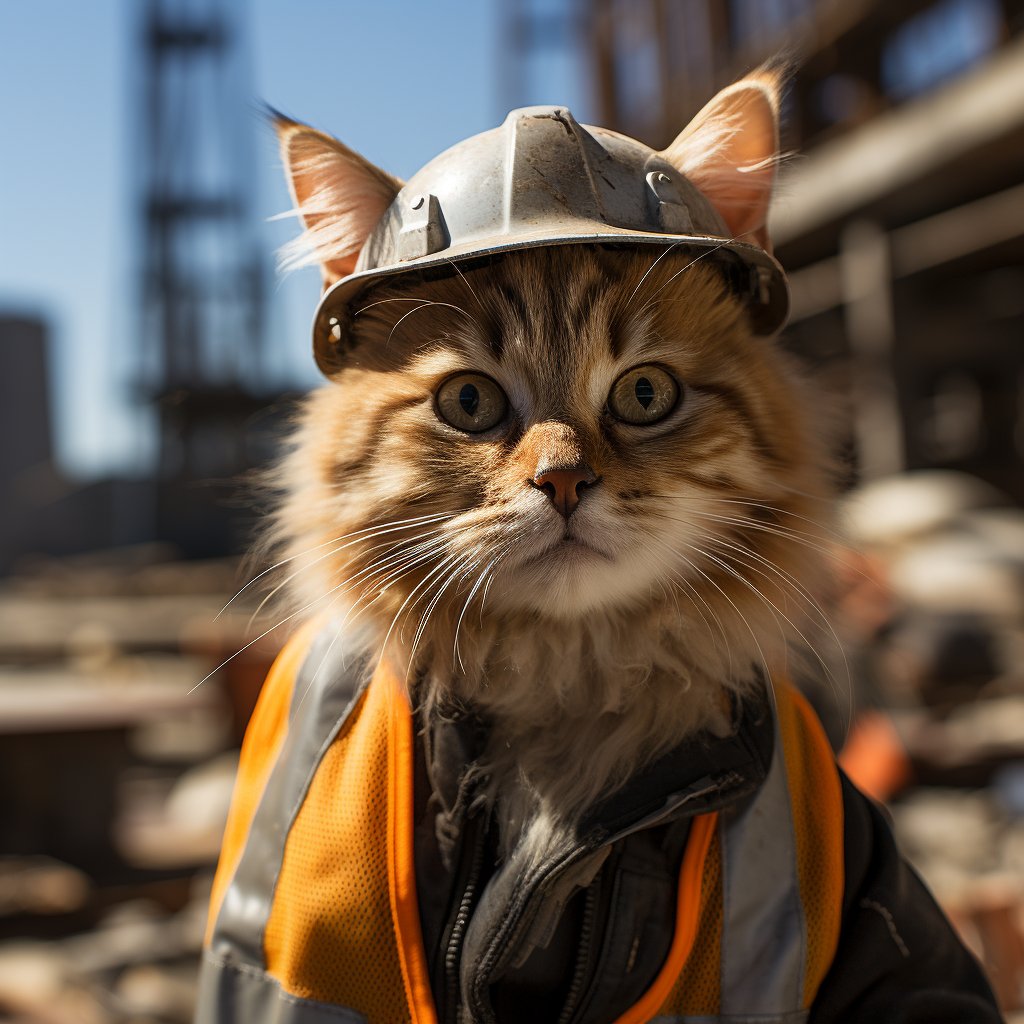 Construction Materials Innovator Cat People Art Image