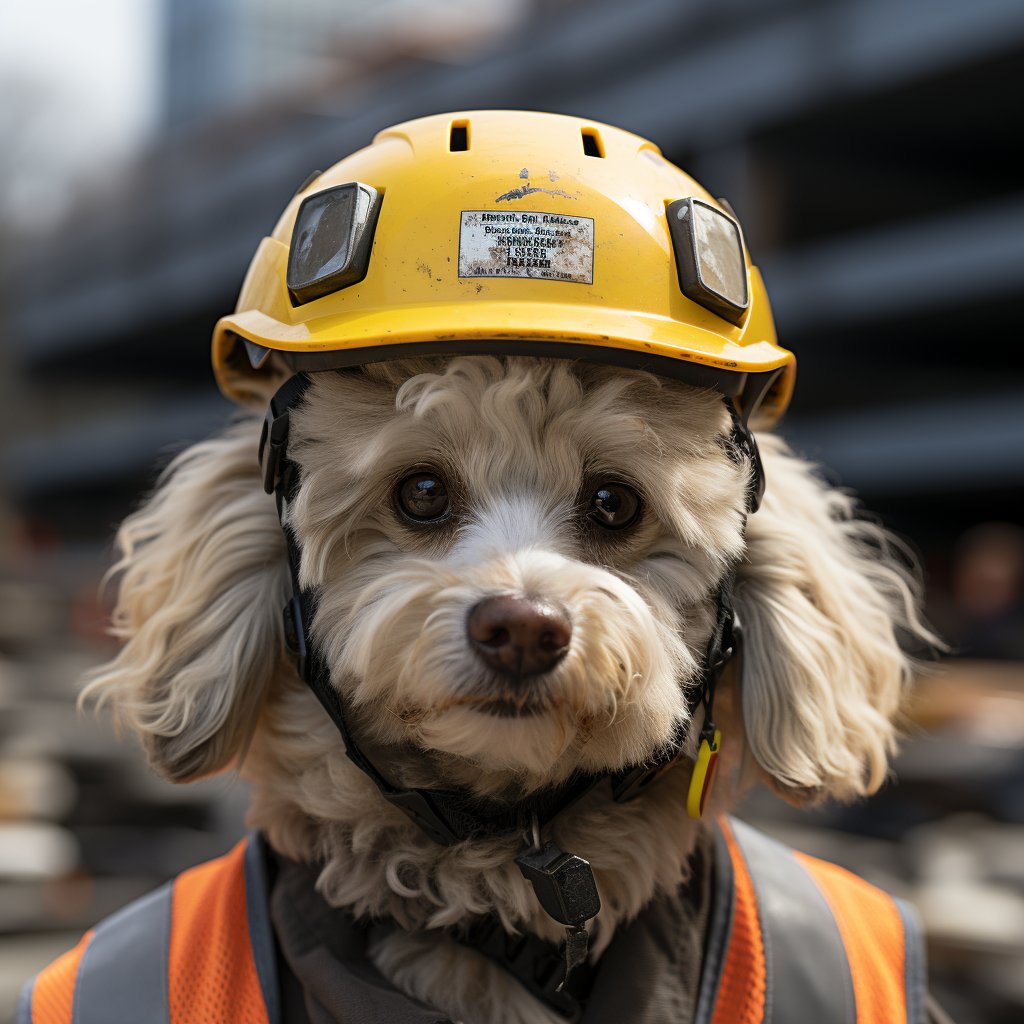 Skilled Construction Worker Canvas Art Of Your Dog