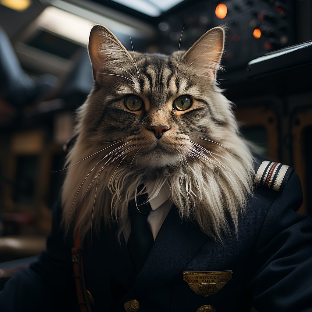 Renowned Pilot Pop Art Photo Cats