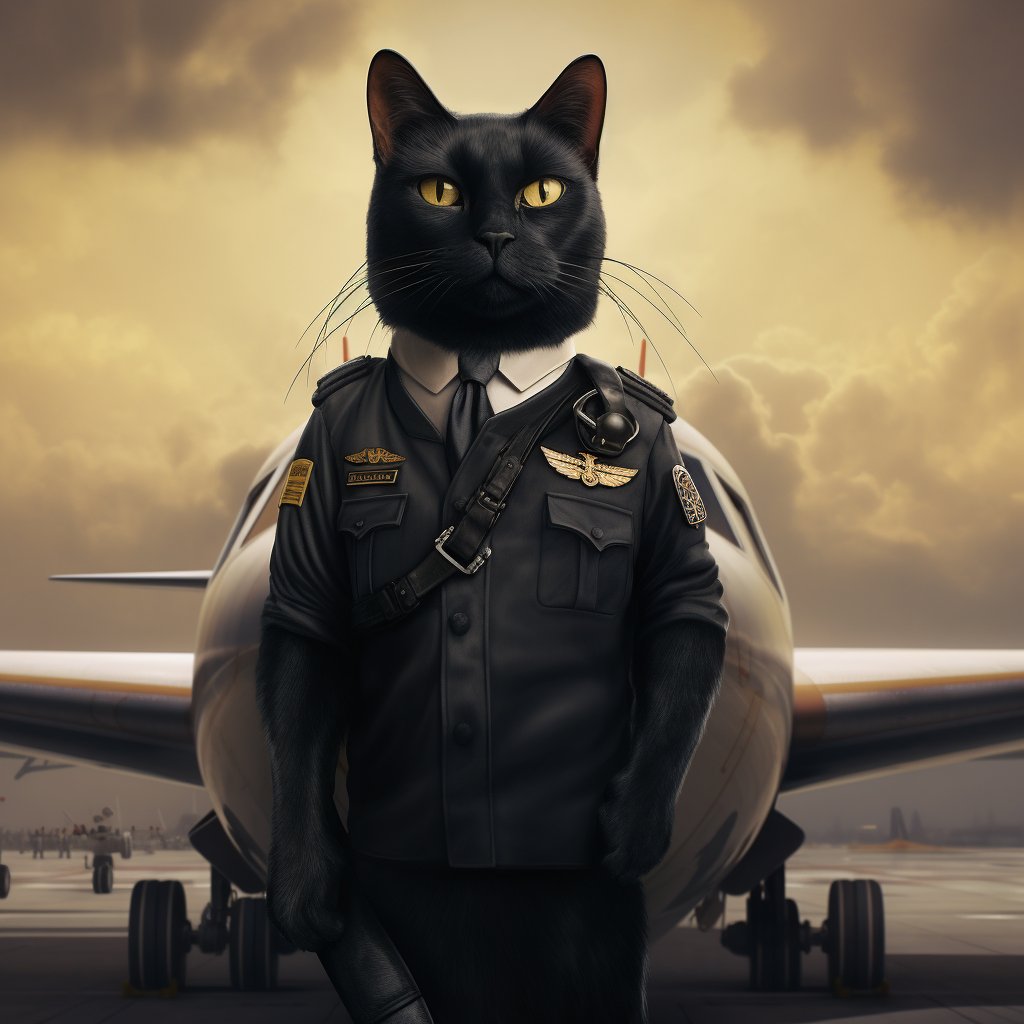 Legendary Aviator Artistic Cat Photo