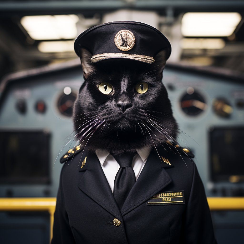 Heroic Aviator Kawaii Cat Art Photo