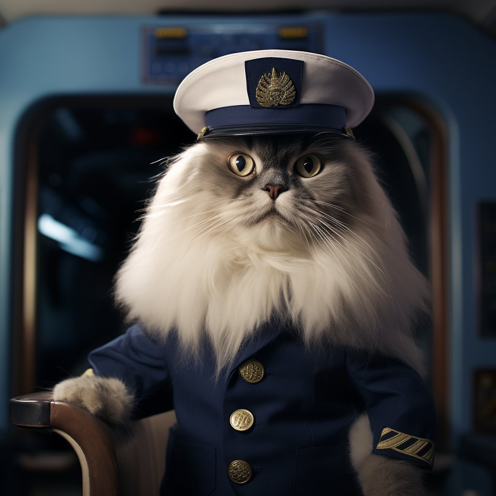 Inspiring Airman Digital Cat Art Photo