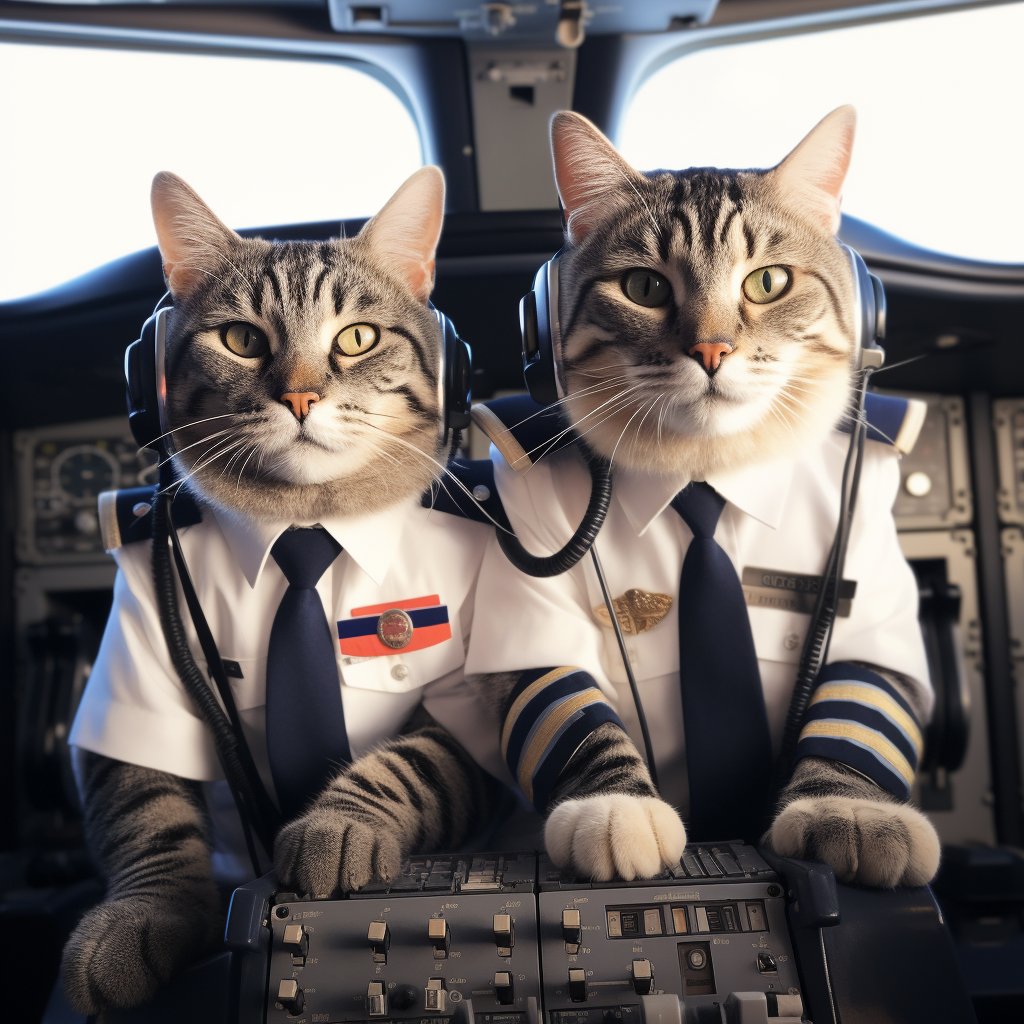 Fearless Aviator Bad Cat Art Photo