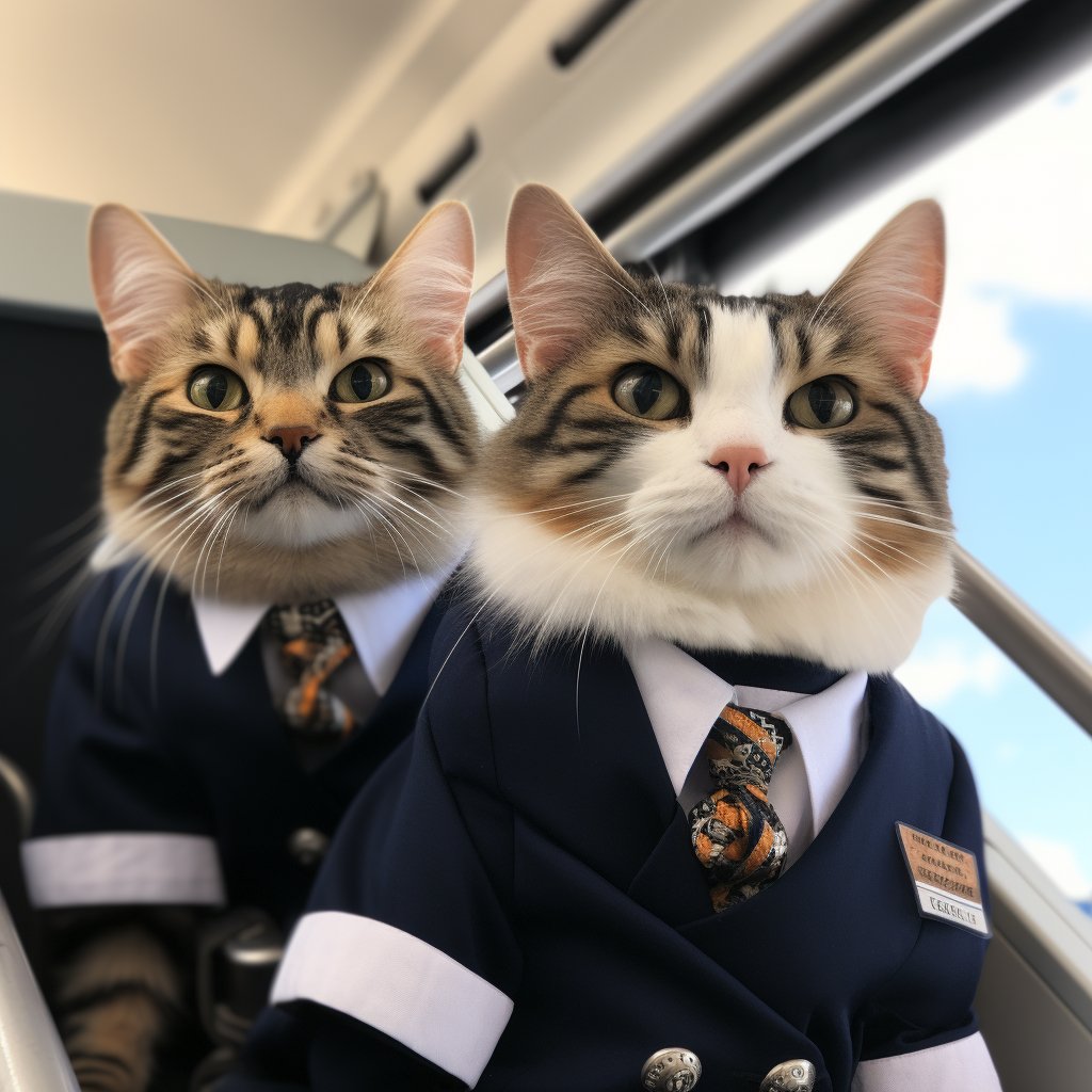 Admired Pilot Groovy Art Photo Cat