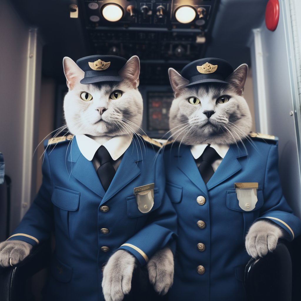 Accomplished Aviator Art Cat Picture