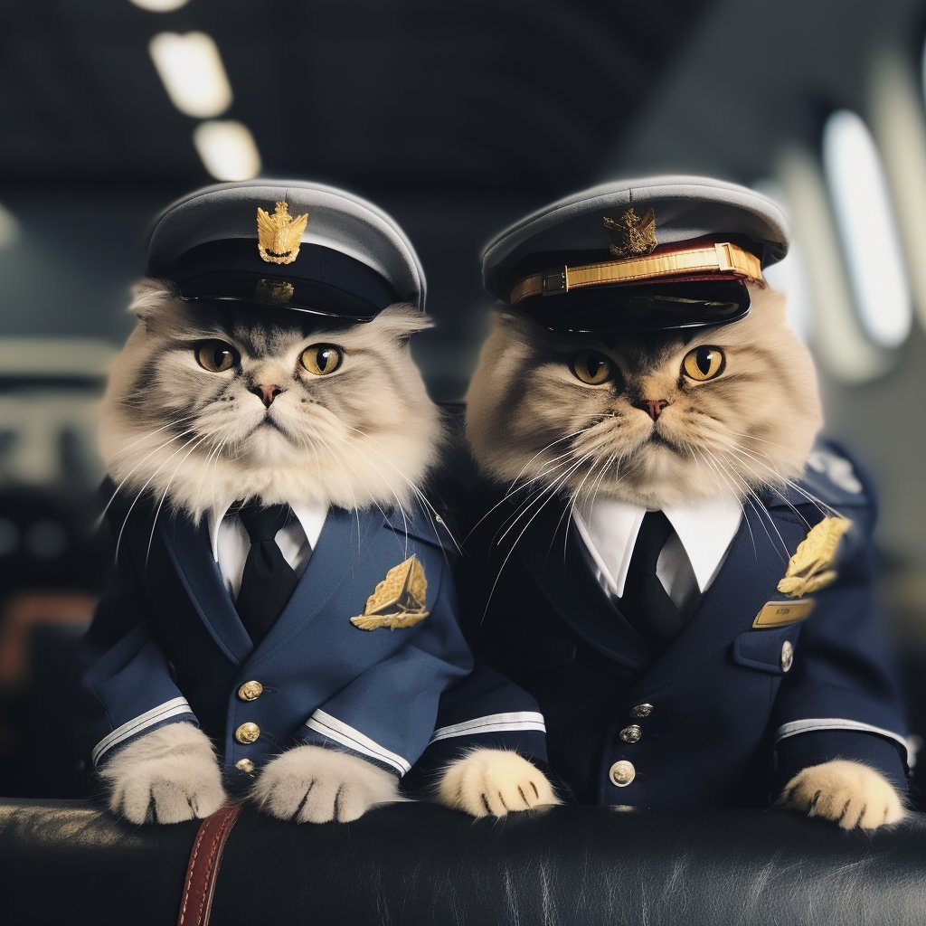 Skilled Airman Cat Digital Art Picture