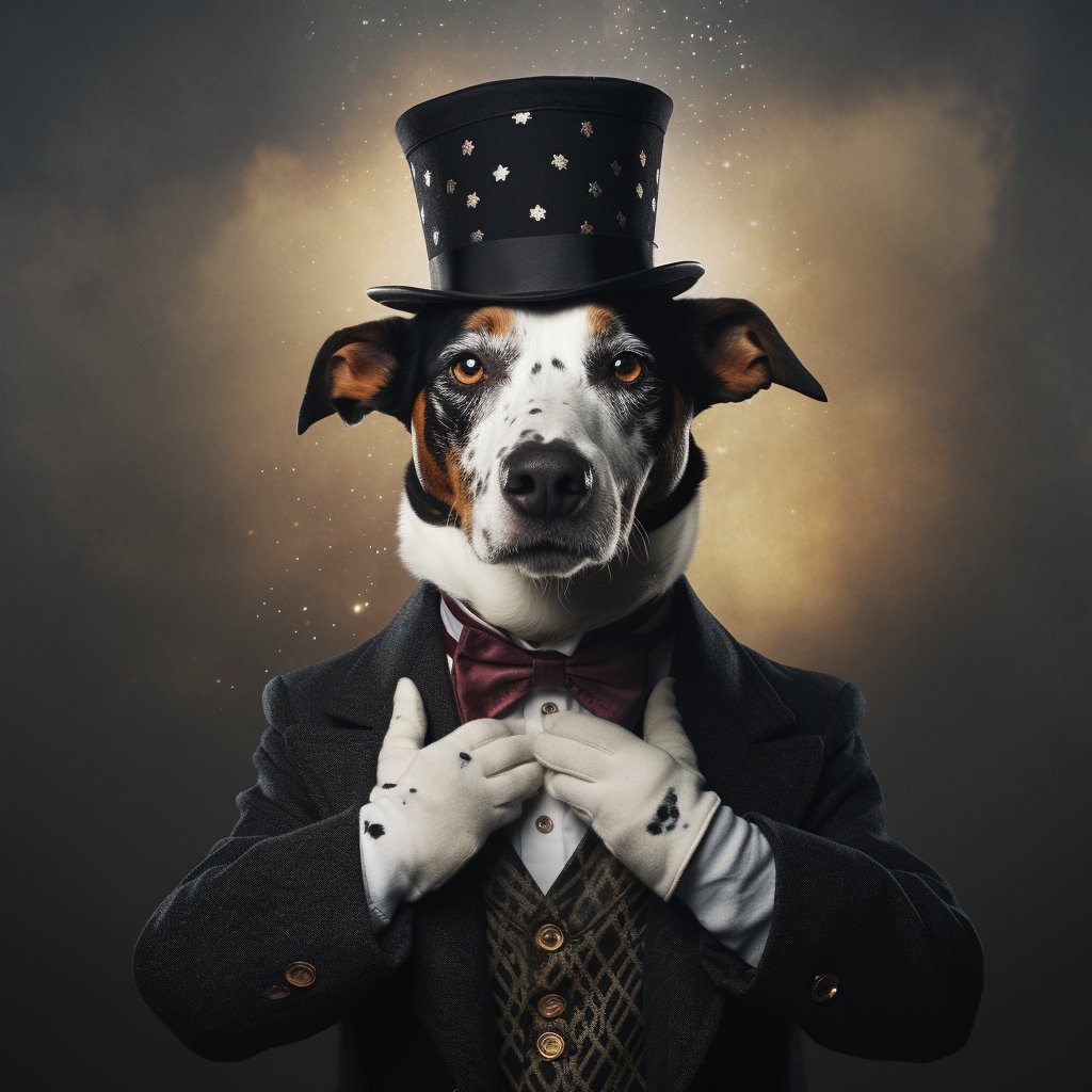 Bgt Magician Personalized Dog Canvas Wall Art Image