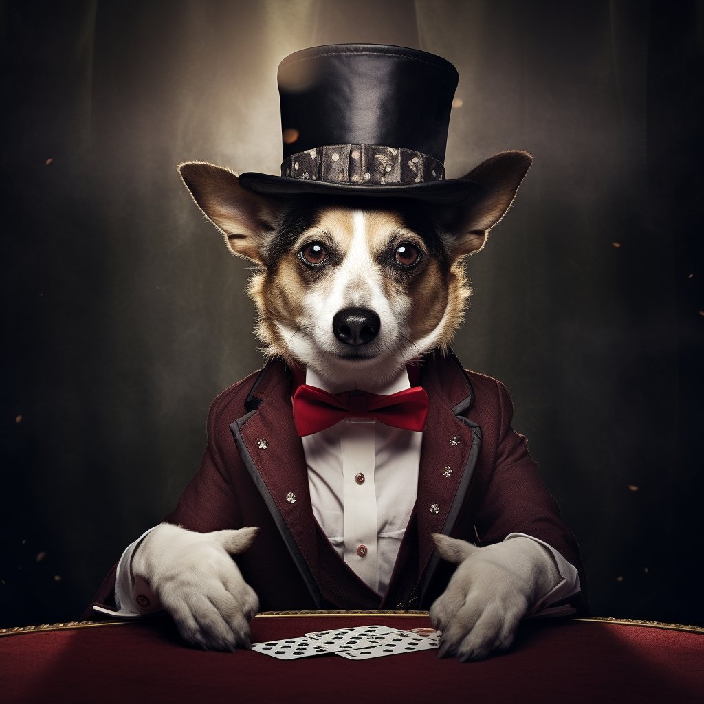 Magician Show French Bulldog Framed Art Image