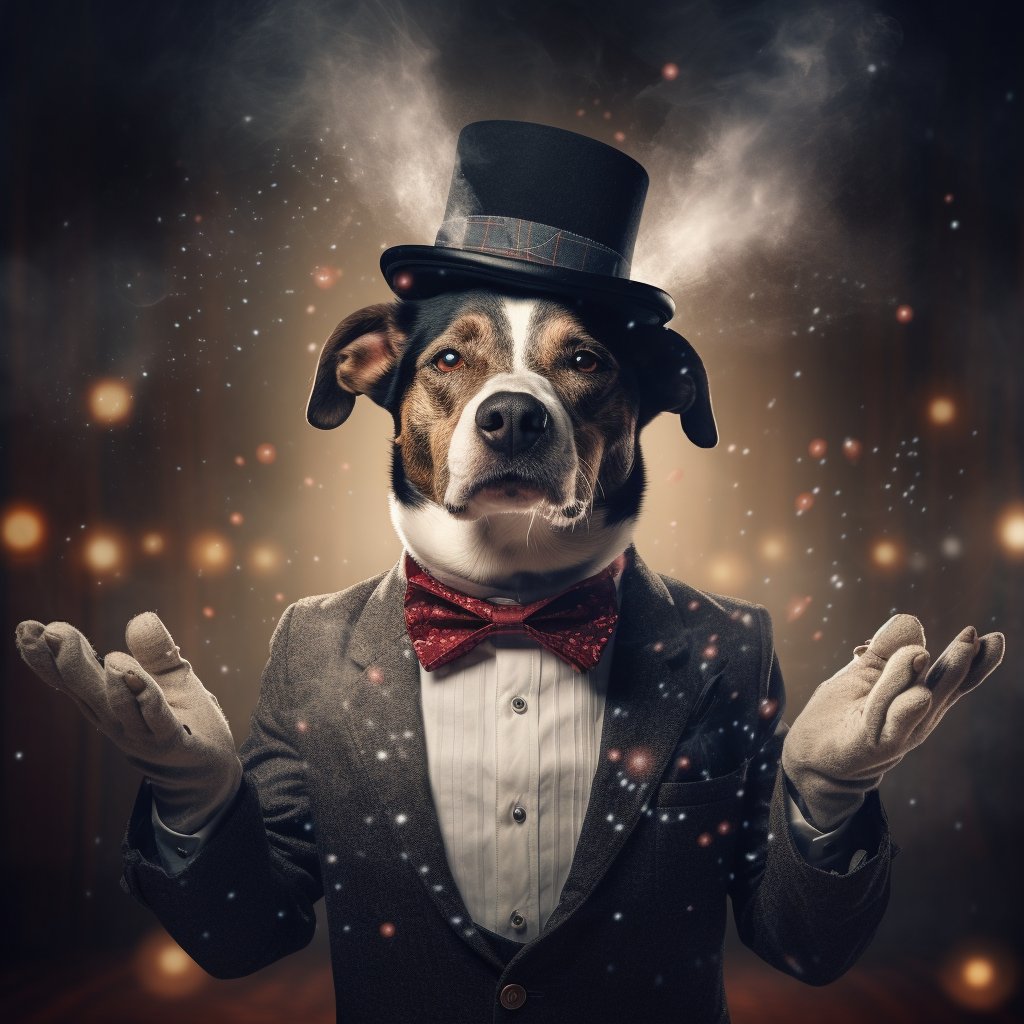 Top Magicians Dog Art Painting Photo