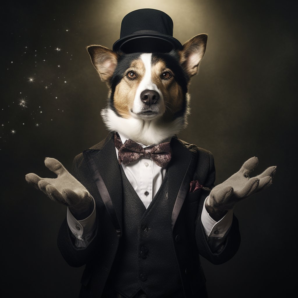 Spanish Magician Dog Digital Art Photo