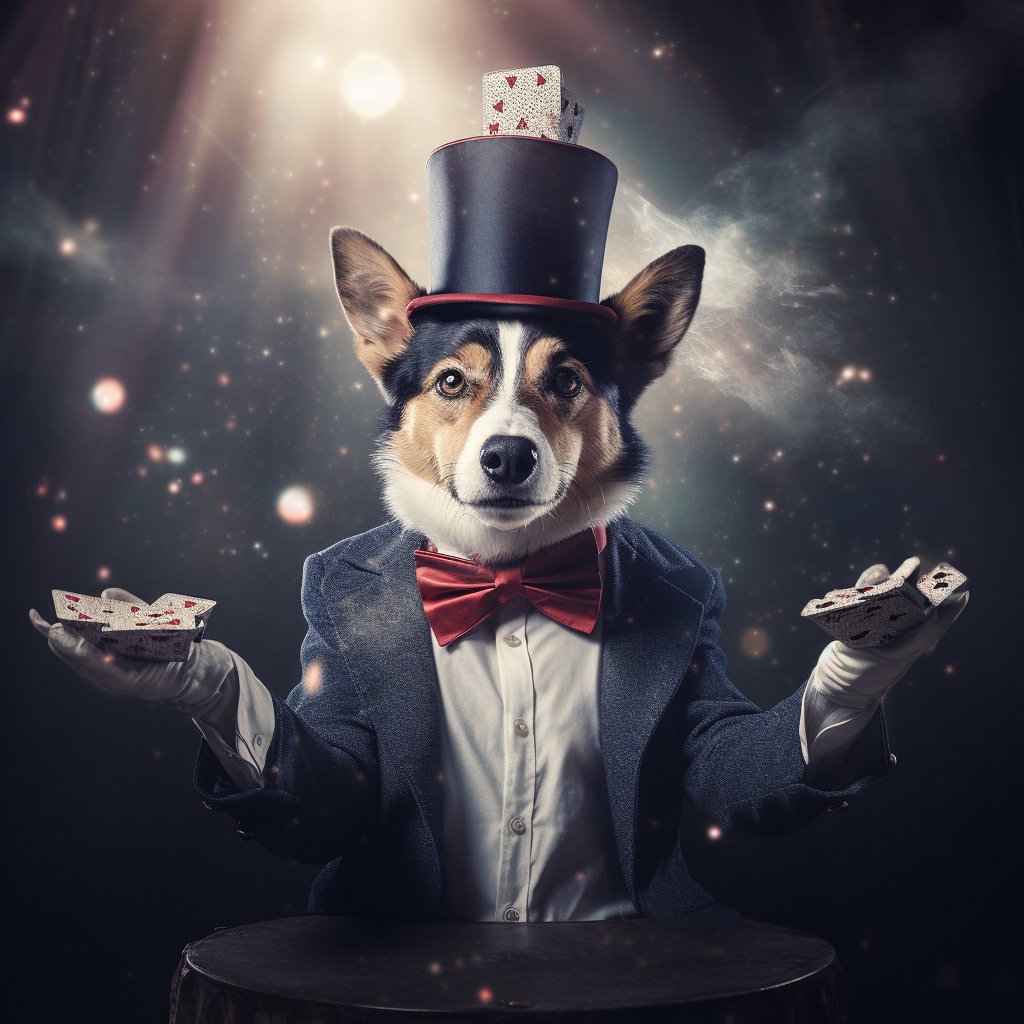 Famous Magicians Canvas English Bulldog Artwork Photo