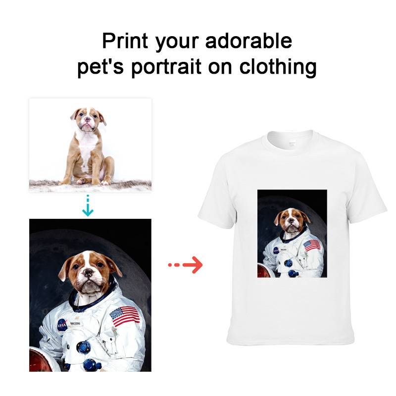 Custom White Puppy Clothes -  Pet Portraits for Special Forces Enthusiasts