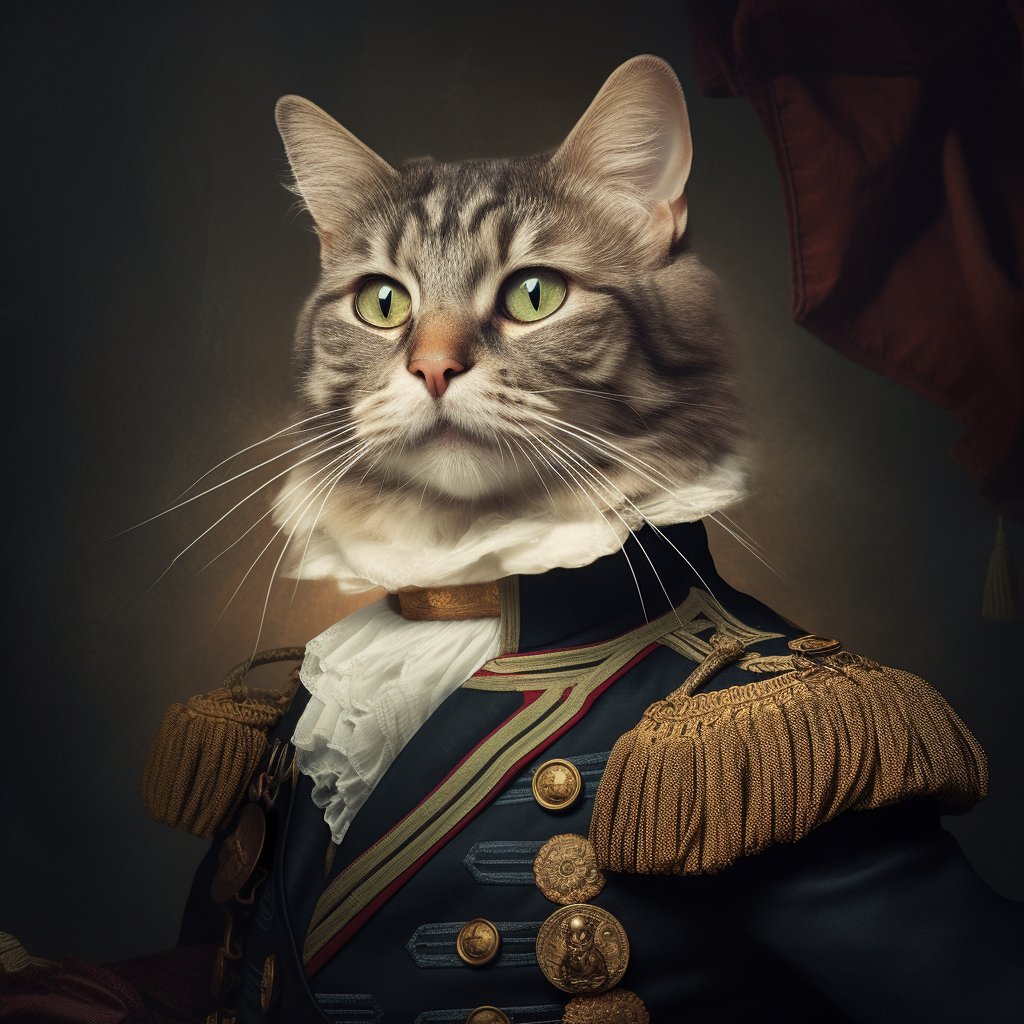 Accomplished Admiral French Bulldog Canvas Art Photo