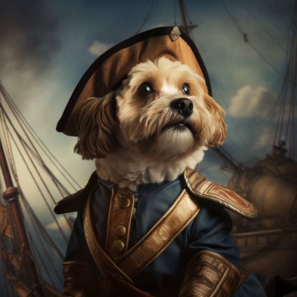 Admirable Sea Admiral Boxer Dog Artwork Photo