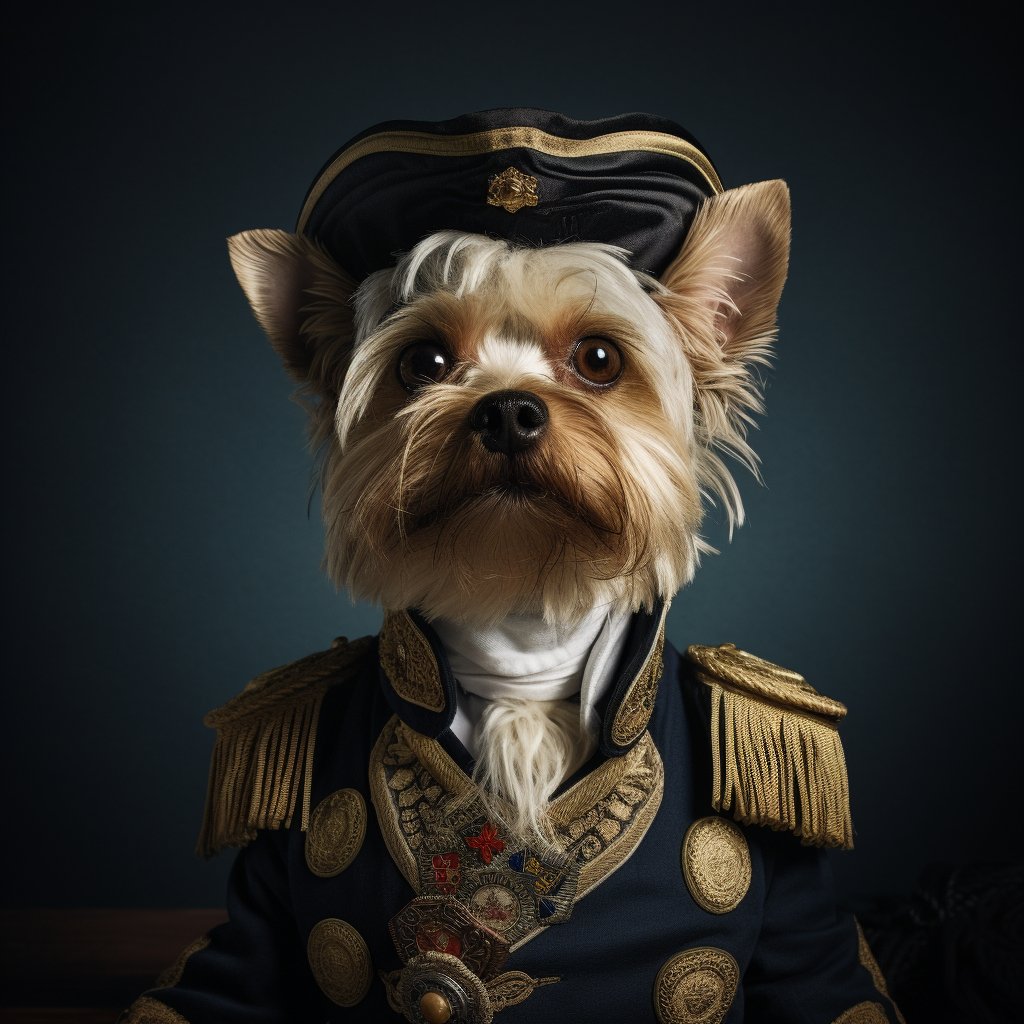 Fearless Sea Admiral Personalized Dog Canvas Wall Art Photo