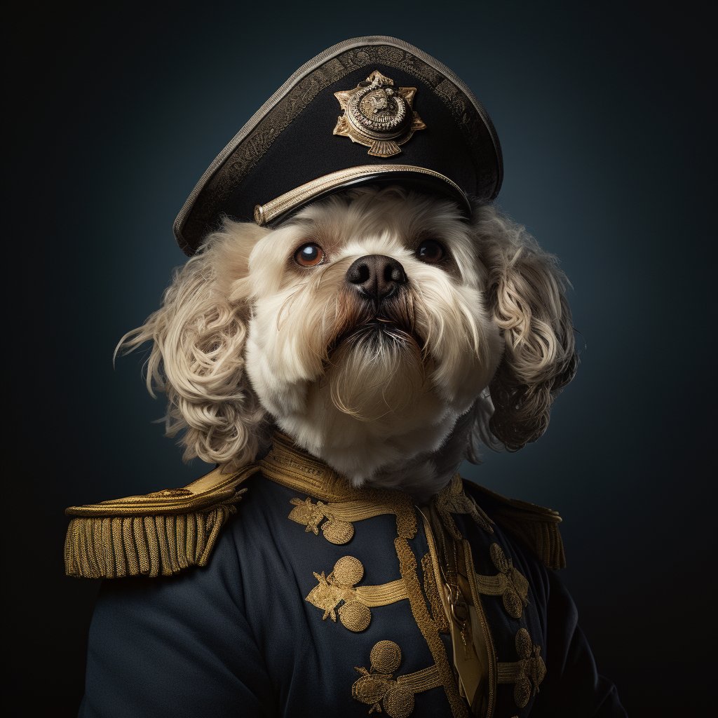 Heroic Sea Admiral Custom Dog Pop Art Photo