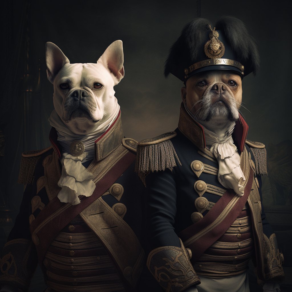 Skilled Naval Admiral Artistic Picture Dog