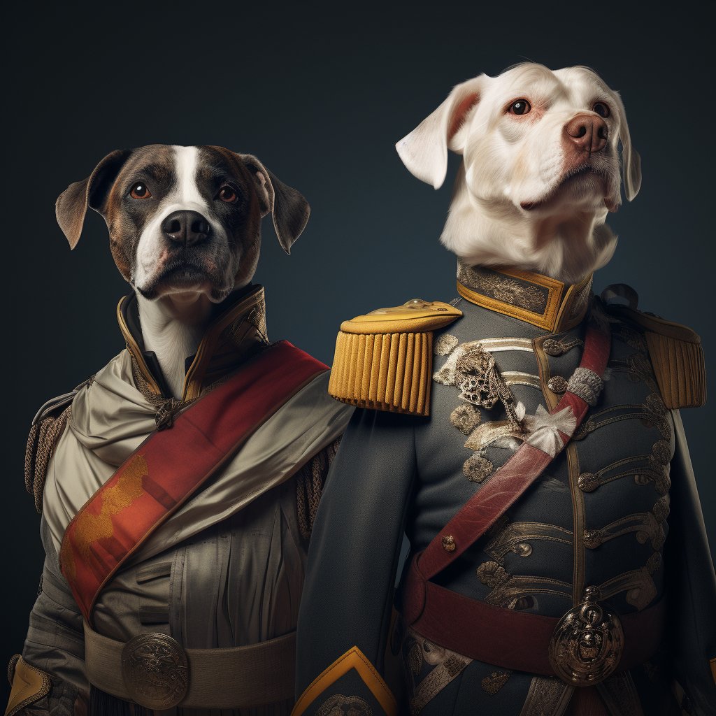 Gallant Naval Admiral French Bulldog Art Picture