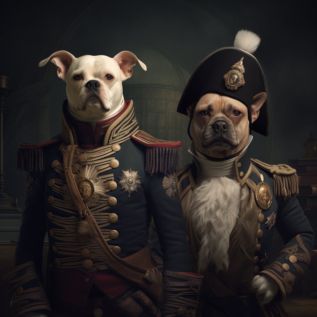 Distinguished Sea Admiral Cute Dog Art Picture
