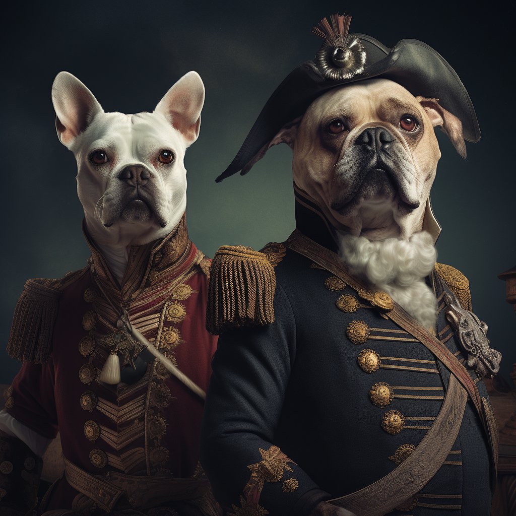 Pioneering Sea Admiral Dog Art Picture Cute