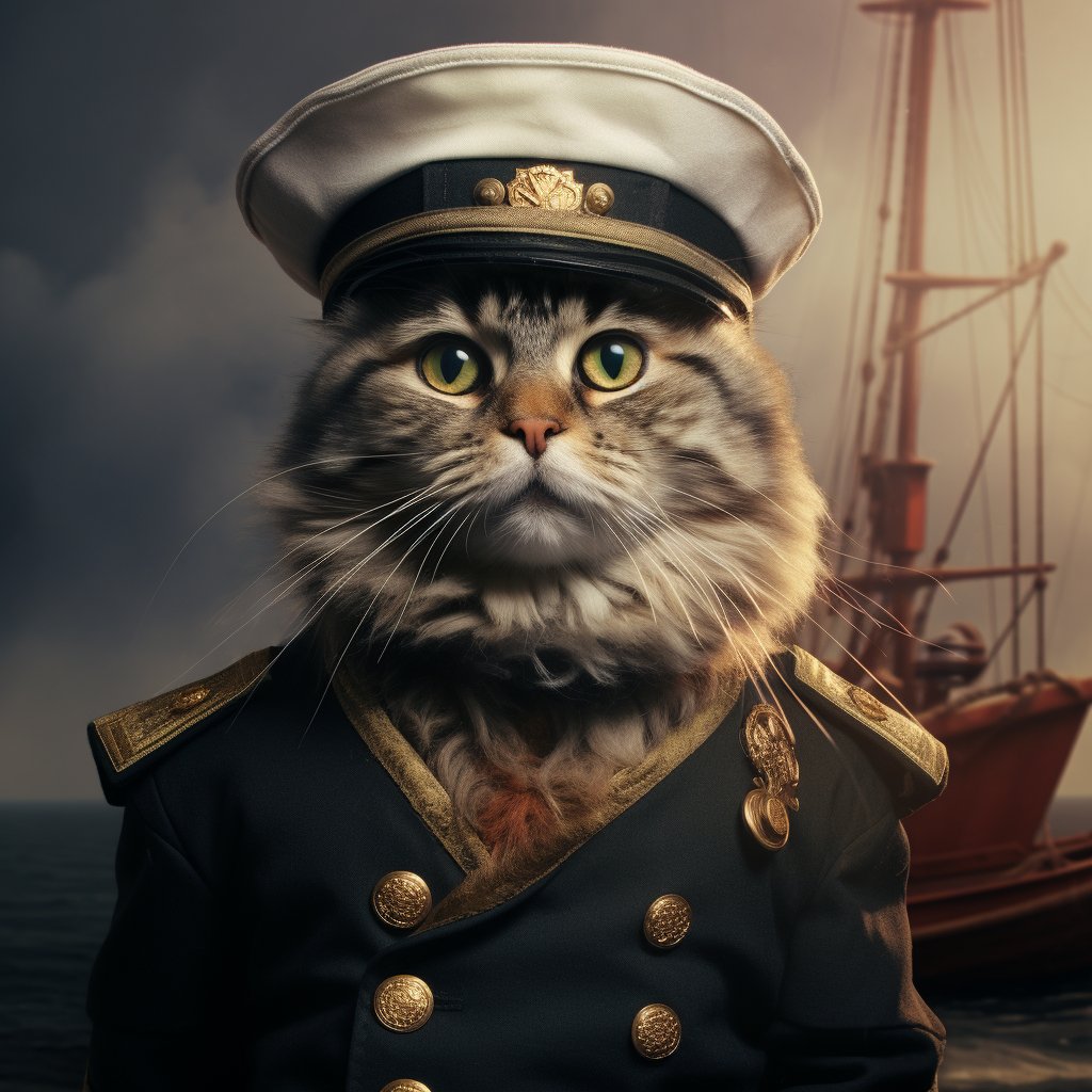 Tenacious Sailor English Bulldog Art Picture