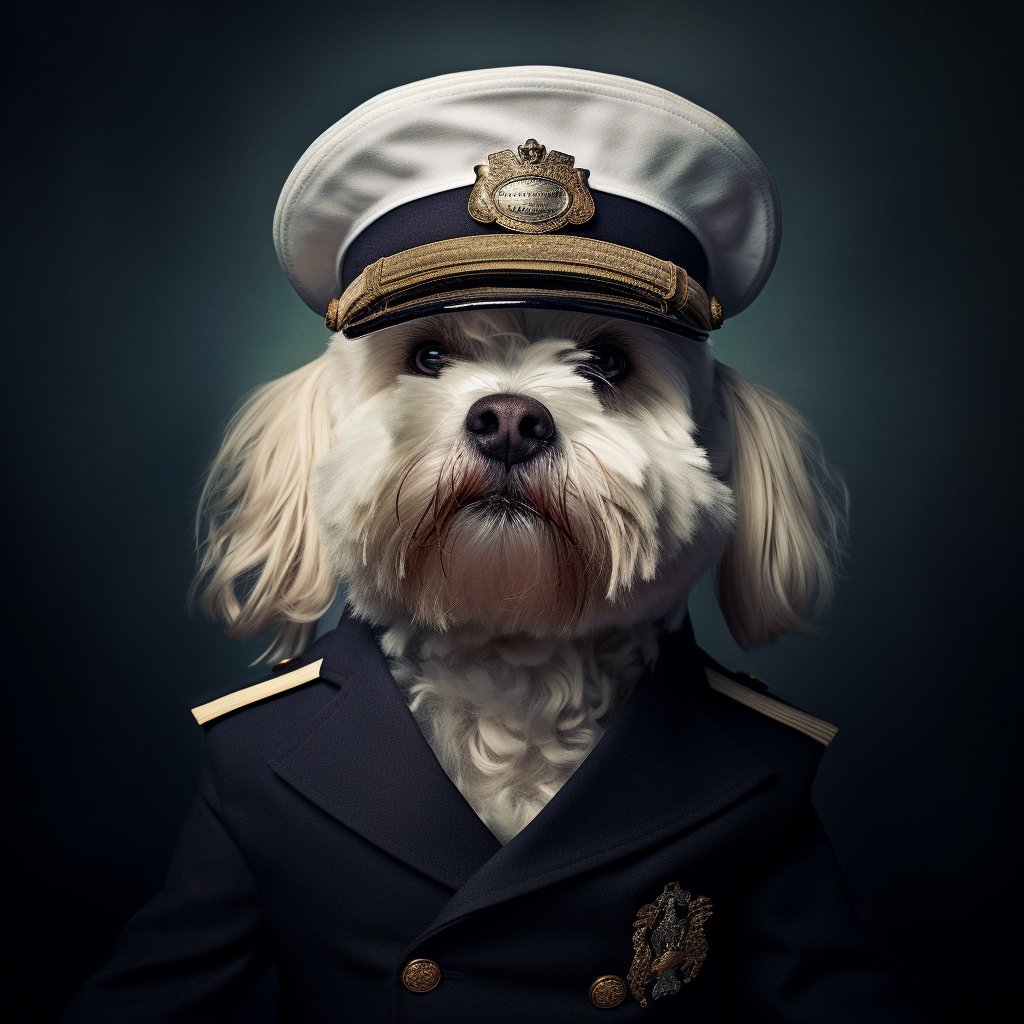 Inspirational Sailor Modern Dog Art Picture