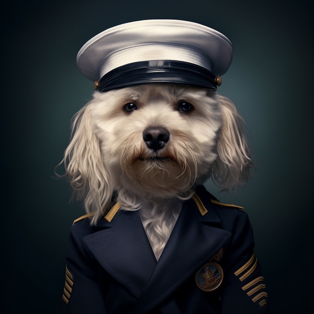 Gallant Sailor Modern Art Picture Dog