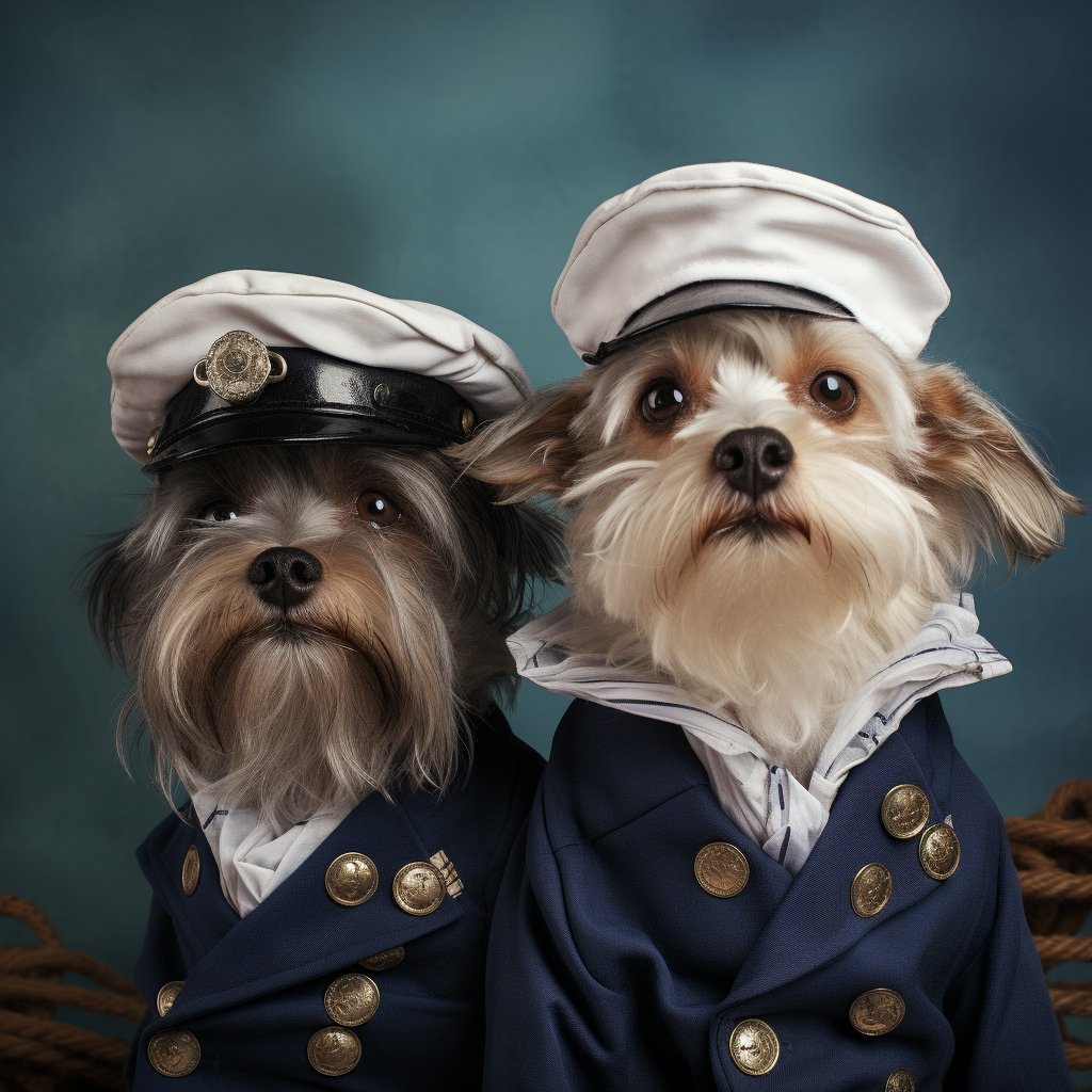 Tactical Naval Sailor Dog Photo Art Picture