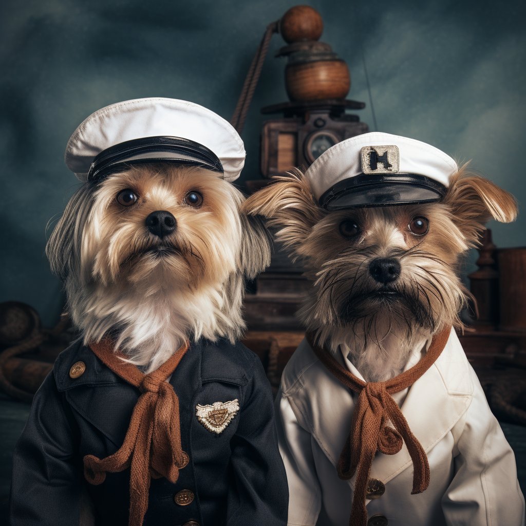 Accomplished Sailor Digital Art Picture Dog