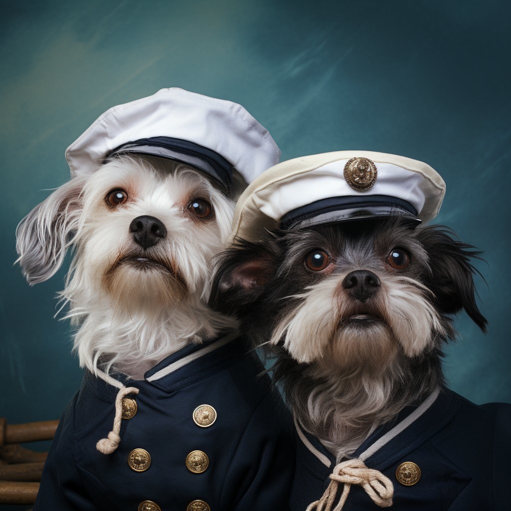Daring Sailor Personalized Dog Art Picture