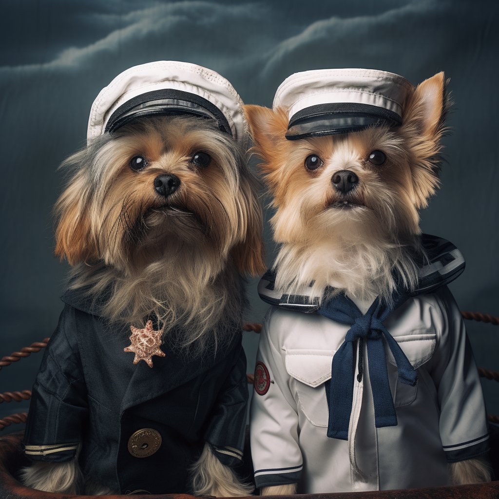 Respected Sailor Dog Prints Wall Art Picture