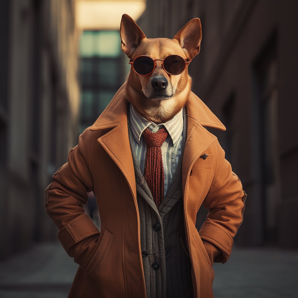 Custom Fashion Dog Art Picture Canvas