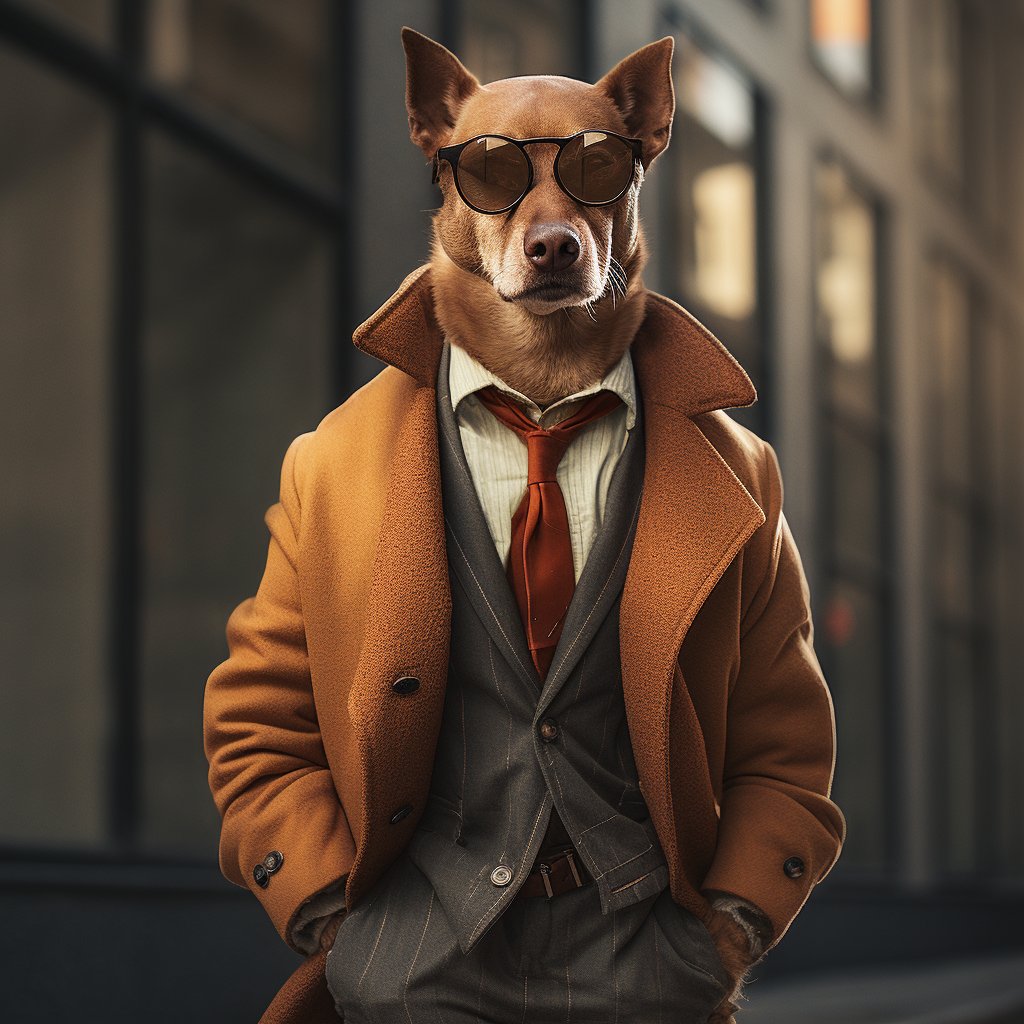 Fashion Dog Custom Art Picture