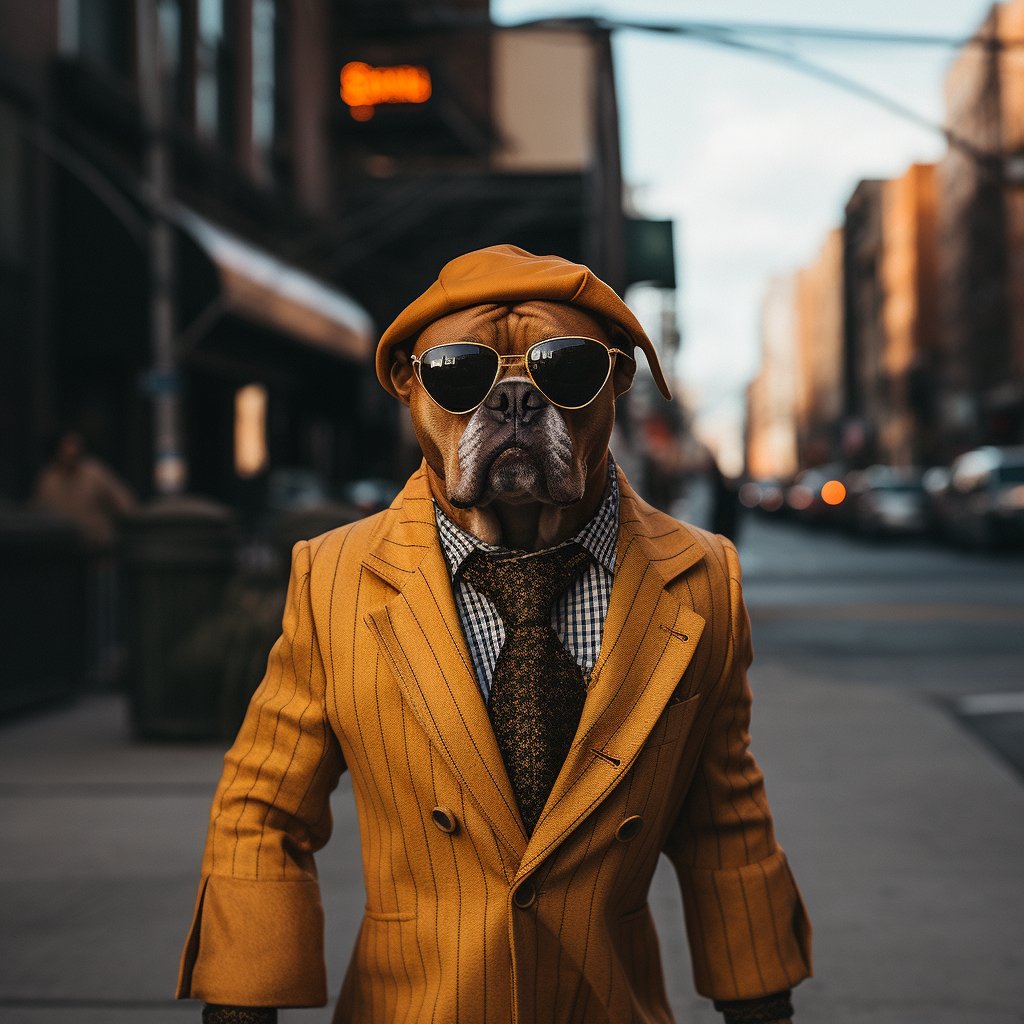 Modern Dog Fashion Art Pic