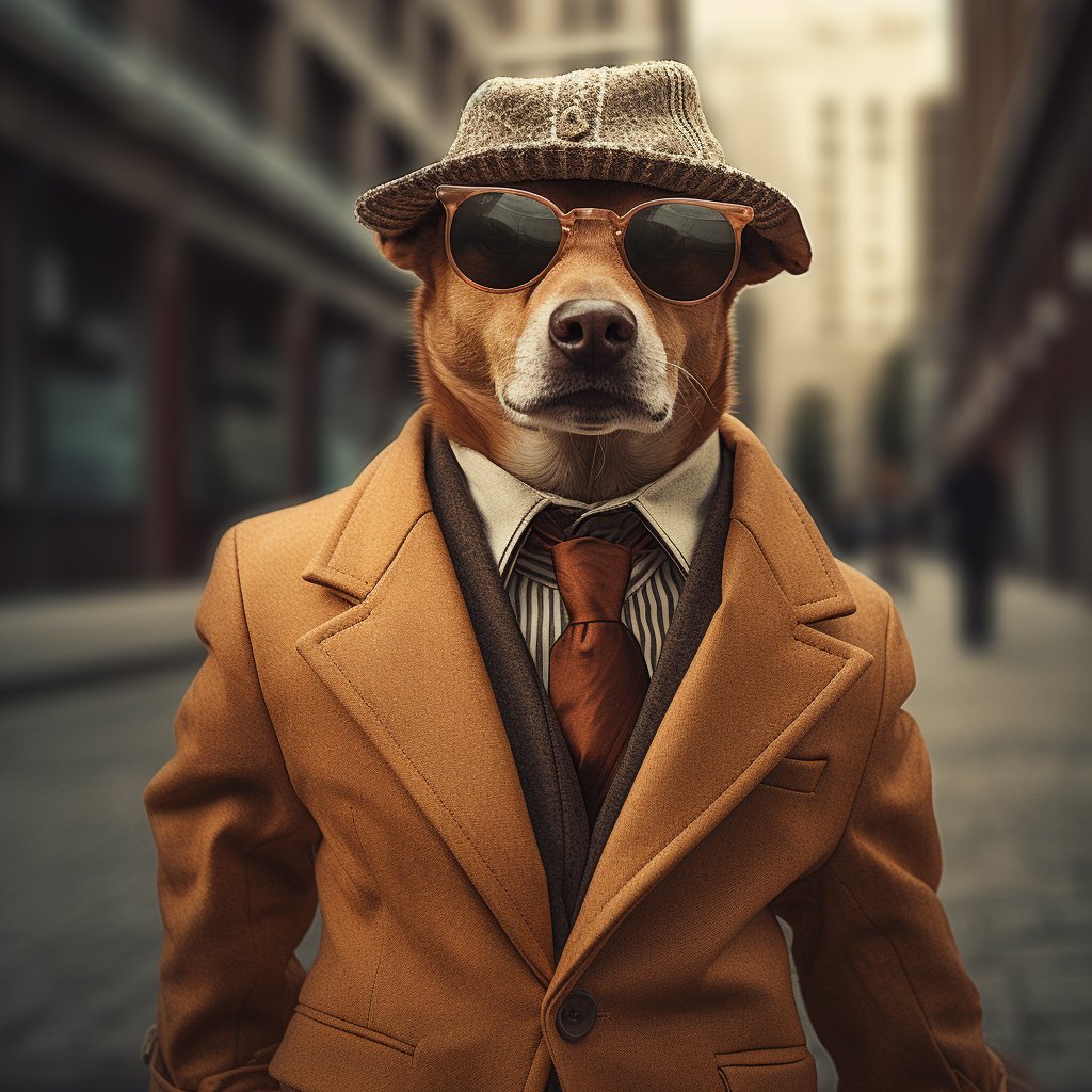 Fashion Dog Photo Art Pic