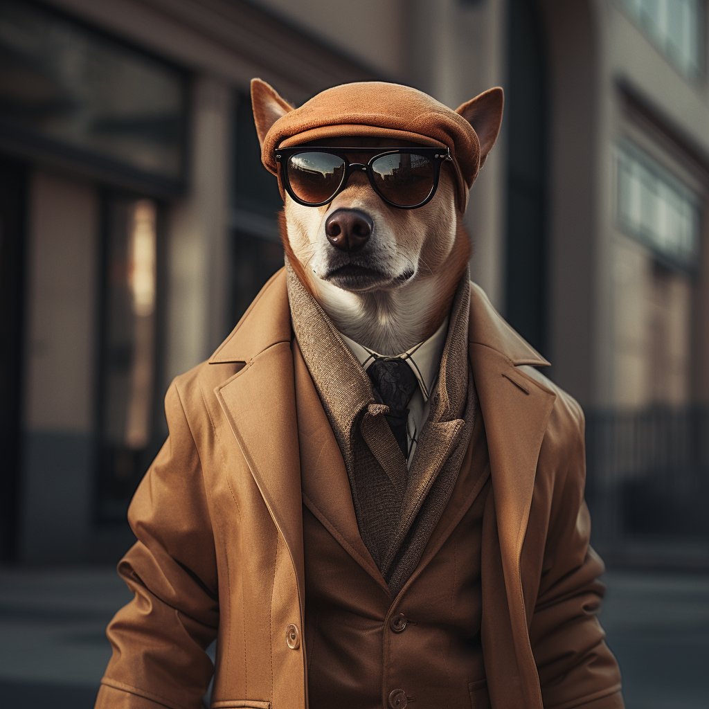 Fashion Dog Art Pic From Photo