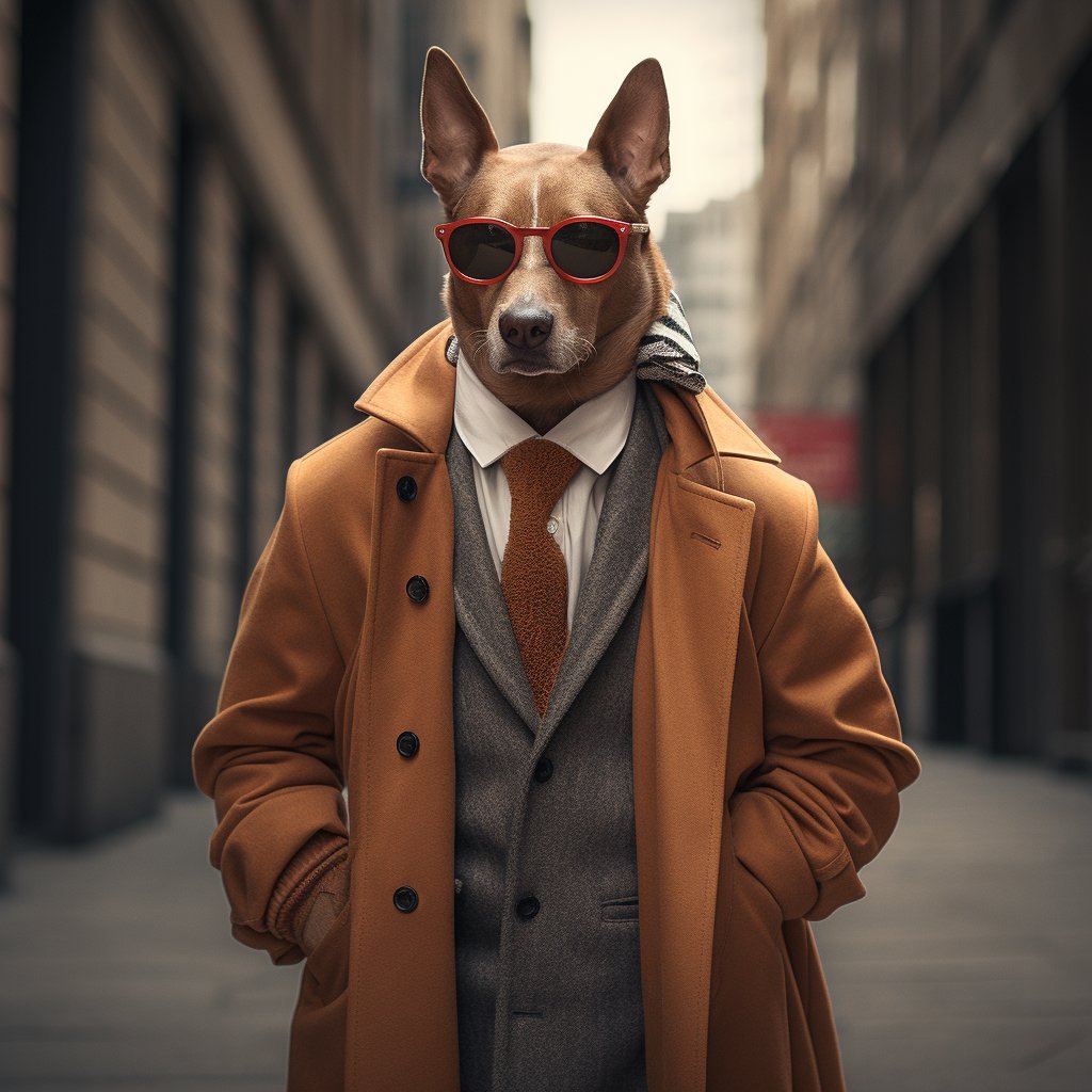 Personalized Dog Fashion Art Pic