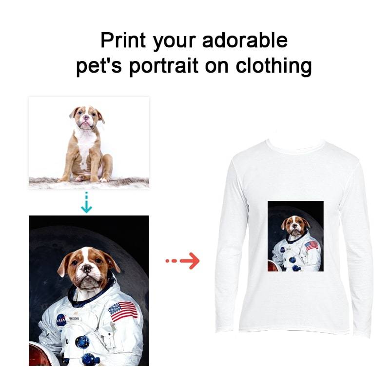 Cat Lover's Paradise: Personalized Pet Portrait Long Sleeve Shirts