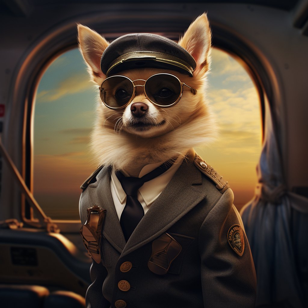 Proficient Airman Personalised Dog Art Pic
