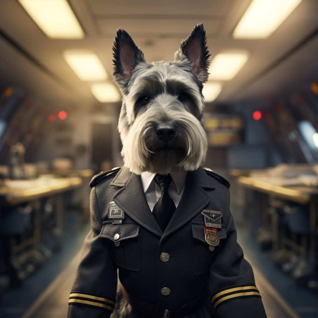 Competent Airman Dog Canvas Art Pic Custom